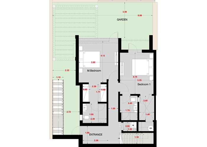 3 BR Twin villa with sea view and garden - 3